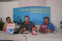 Harald Neuber, Torge Löding y Paco Ignacio Taibo II